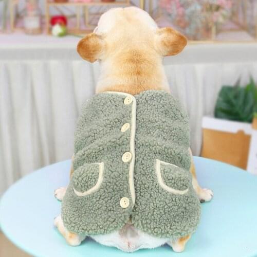 Autumn Winter New Dog Cotton Vests Thick Dog Cat Fleece Coat Small Dog Jacket Winter Pet Coat Clothes French Bulldog Clothes