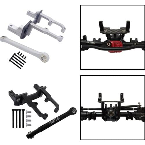 Metal Axle Servo Base Stand Mount with Steering Link Rod For Axial SCX10 II 90046 90047 1/10 RC Crawler Car Parts Accessories
