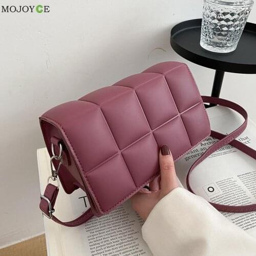 Casual Leather Cube Handbag Ladies Solid Color Shoulder Bag Female Cross Body Bag Girl Messenger Outdoor Accessories