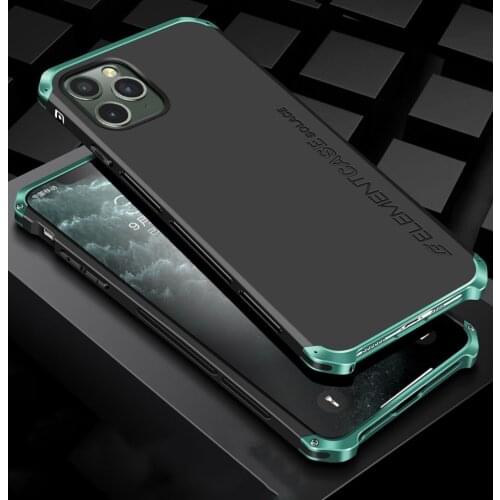 Luxury Shockproof Armor Element Metal Case For iPhone 11 Pro Max Hard Aluminium Plastic Cover Case For iPhone11 Pro Max Coque