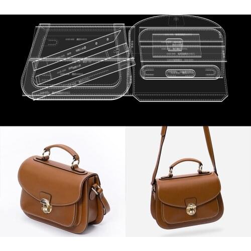 Shoulder Bags Sewing pattern DIY acrylic version type drawings leather art paper pattern templat handmade leather hand bag