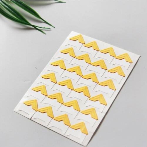 24 pcs/lot DIY Kraft Paper Corner Photo Album Accessories Paper Stickers for Photo Albums Frame Decoration Scrapbooking 15 color