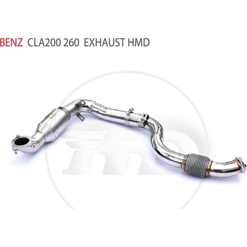 HMD Exhaust Manifold Downpipe for Benz A200 A250 CLA200 G350 Car Accessories With Catalytic converter Header Without cat pipe