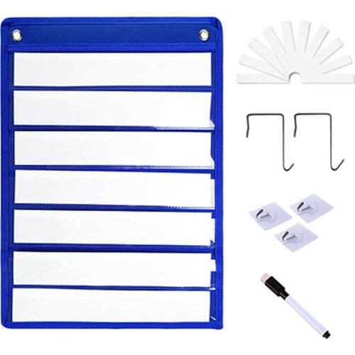 High Quality Pocket Chart Foldable Charts Education for Home Classroom Learning Resources With 10 Dry Erase Cards