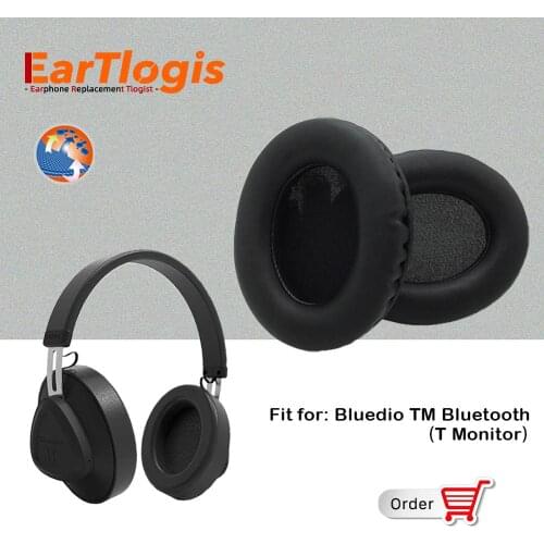 EarTlogis Replacement EarPads for Bluedio TM T Monitor Bluetooth Headset Parts Earmuff Cover Cushion Cups pillow