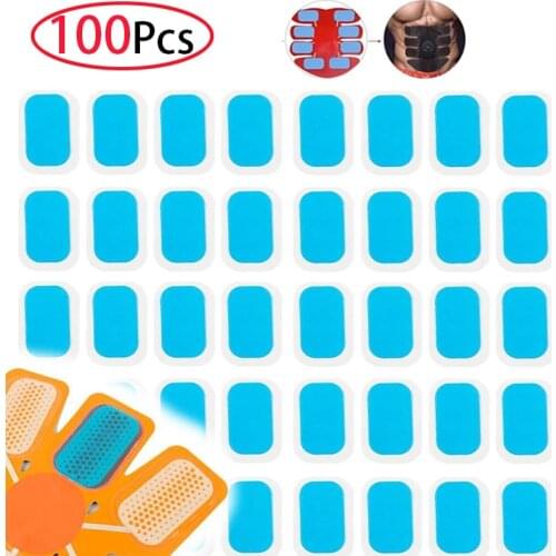 100Pcs Replacement Hydrogel Gel Pads EMS Abdominal Muscle Stimulator Gel Patch ABS Abdomen Massage Fitness Equipment Accessories