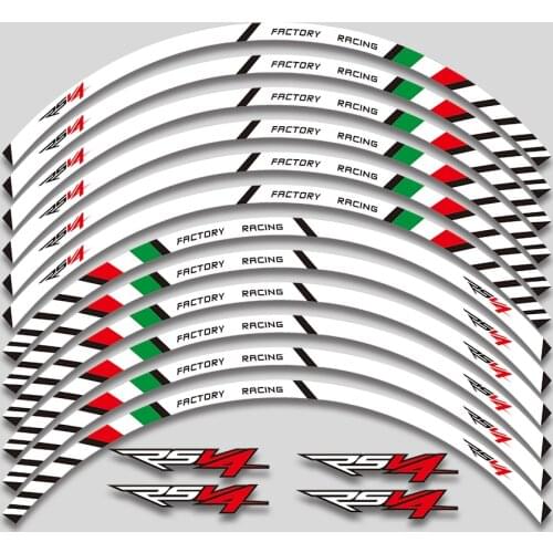 12 Pcs Motorcycle Wheel Sticker stripe waterproof Reflective Rim For Aprilia RSV4 R/RR RSV4 RF RSV4 RFW