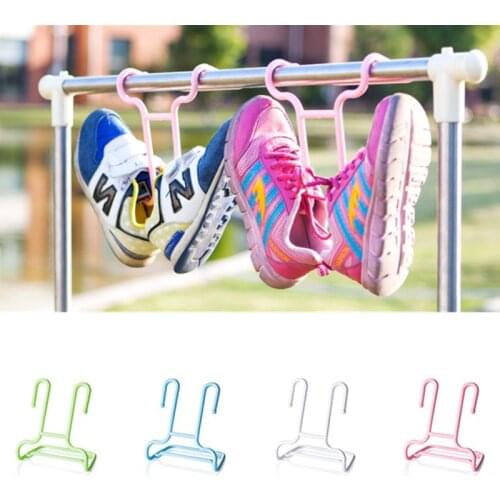 Multifunctional Plastic Shoe Rack Creative Shoe Drying Rack 2pcs Household Childrens Shoes Hanging Storage Rack