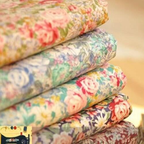 5pcs 24X24 blossom Series Cotton Patchwork fabric home Textiles 100% Cotton Poplin for sewing fabric material clothing shirt