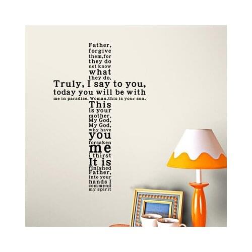 Bible Quote Home Decal Wall Sticker High Quality adesivo de parede Wallposter Vintage Poster Wall Decals Decor Ceiling Stickers
