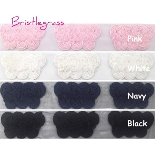 BRISTLEGRASS 1 Yard 2.17" 5.5cm Crocheted Pink Flowers Mesh Tulle Lace Trim Kid Headband Bridal Wedding Dress Costume DIY Sewing