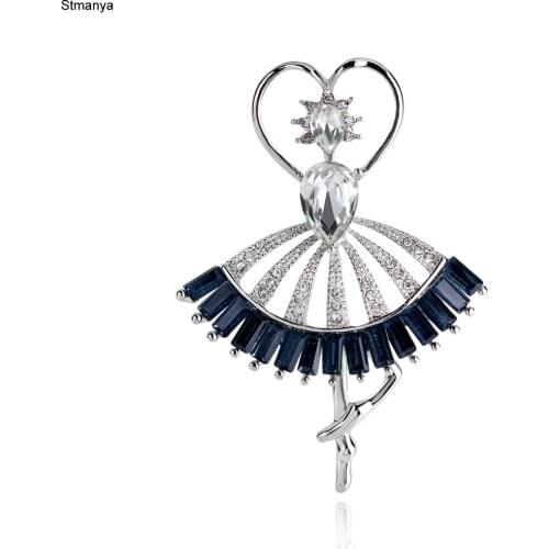 Glitter Rhinestone Dancing Alloy Brooches For Women And Men Alloy Dancing Scarf Brooch Pins Banquet Wedding Accessories H1281