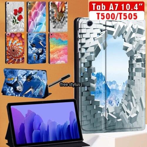 Tablet Case for Samsung Galaxy Tab A7 2020 10.4 Inch Cover Tab A7 SM-T500 SM-T505 Protective Shell + Pen