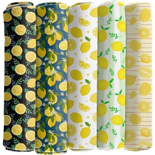 DIY Sewing Coloring Fruit Print Polyester Fabric Bubble Fabric for Curtain Pillow Home Textile 50*145cm