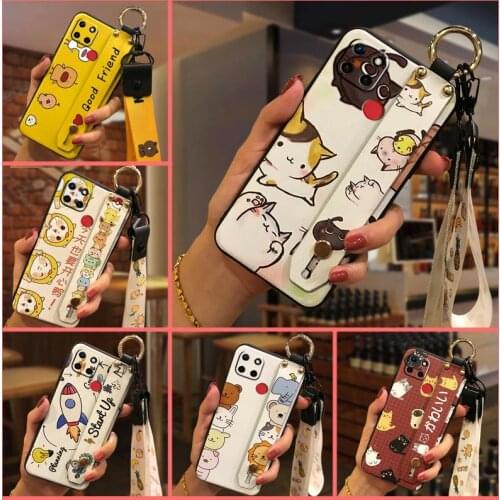 For Girls Wristband Phone Case For OPPO Realme C12/Narzo 20/Realme7i Europe New Arrival Shockproof