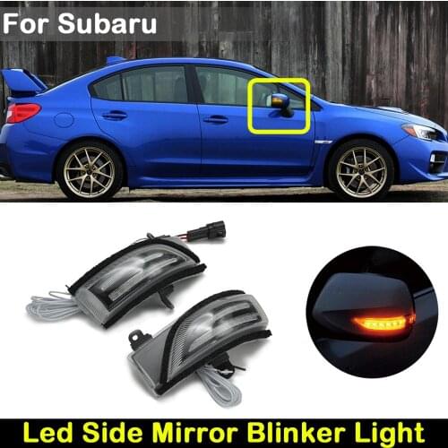 For Subaru WRX Corsstrek Forester Impreza Legacy Outback LED Side Rearview Mirror light dynamic Amber Turn Signal Indicator Lamp