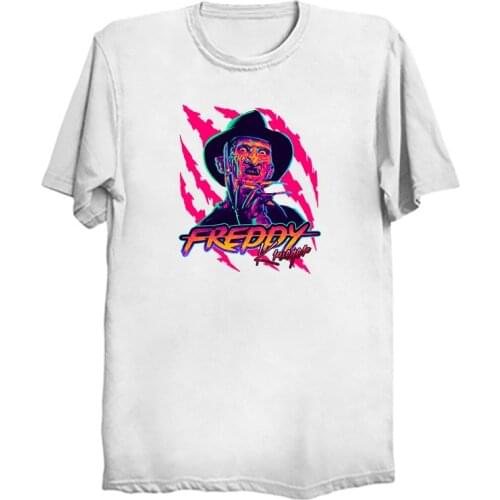 Freddy Krueger T Shirt A Nightmare on Elm Street T Shirts Halloween Horror Shirt Spook Tshirt Retro 80s Terror Movie T-shirt