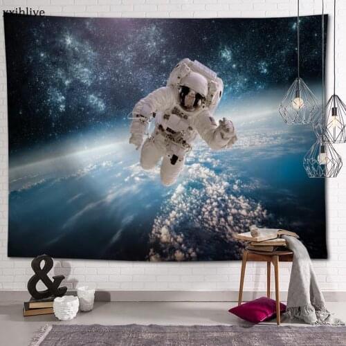 Wall Tapestry Astronaut Cosmic Space Background Decorative Wall Hanging For Living Room Bedroom Dorm Room Home Decor 100x150cm