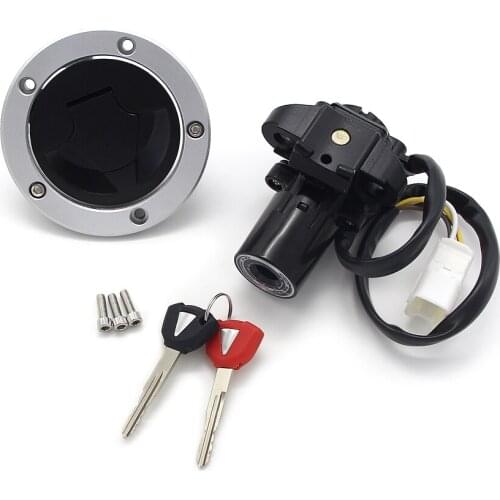 Motorcycle Seat Fuel Gas Cap Kit Ignition Switch For Kawasaki EX650 Ninja 650 EX650 ER6F EX400 Ninja 400R 27005-0552 51049-0714