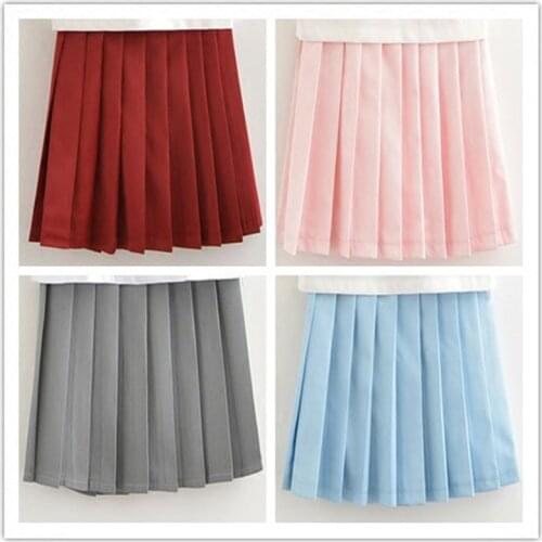 Hot Schoolgirl Pleated Half Skirt Japanese Korean Version Short Skirts School Uniform Cosplay Student Jk Academy Daily Skirt Xxl
