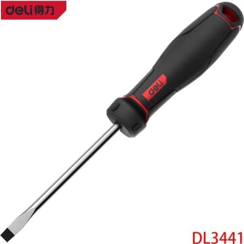 Deli DL3441 One Word Strong Magnetic Screwdriver Specification: 3x100mm Hardness Of The Screwdriver Blade Can Reach Above 58HRC