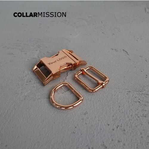 50sets/lot Engraved buckle, We provide laser engraving service customize LOGO 25mm diy dog collar accessory Kirsite slider