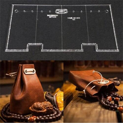 Laser Cut Acrylic Template Pattern For DIY Handmade Storage bag Leather Craft Sewing Pattern Sewing stencils 4x16x6cm