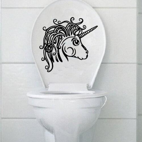 Cartoon Fashion Animal Horse Wall Stickers Toilet Decals Home Decor 6WS0313