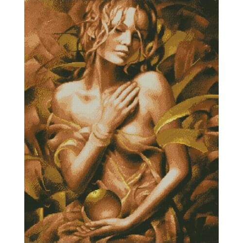 A Girl With a Ball Sewing Kit Top Quality Embroidery Needlework 14CT Unprinted Art Cross Stitch Kits DIY Handmade Decor