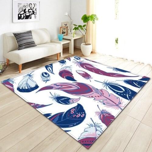 Nordic Living Room/Bedroom Rugs Soft Flannel Antiskid Carpet Modern Home Textile Feather Area Rug Kids Room Decor Mats/Carpets