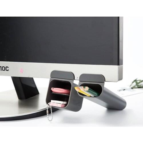 New Mini desktop organizer storage box Computer monitor pen storage holder Wall storage box