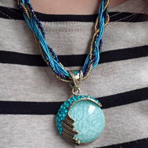 Crystal necklace fashion female long sweater chain deserve to act the role of restoring ancient ways is hanged adorn