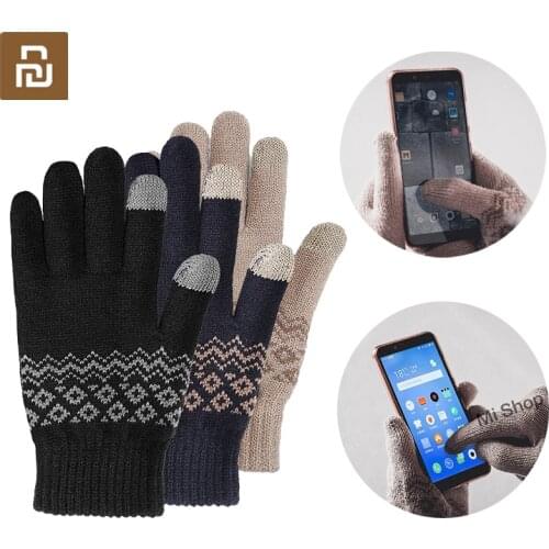 YouPin FO Finger Touch Screen Gloves for Women Men Winter Warm Velvet Gloves For Screen Phone Tablet Birthday/Christmas Gift