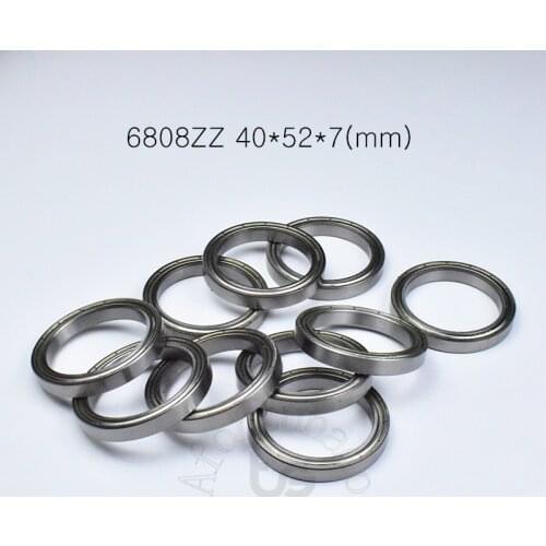 6808ZZ 40*52*7(mm) 10piece bearings ABEC-5 Metal sealed bearing Thin wall bearing 6808 6808ZZ chrome steel bearing