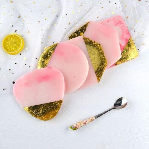 Irregular Coasters Epoxy Resin Mold Silicone Tray Fluids Artist Mold Tea Mat Make Your Own Tray Coaster Resin Mold Kit