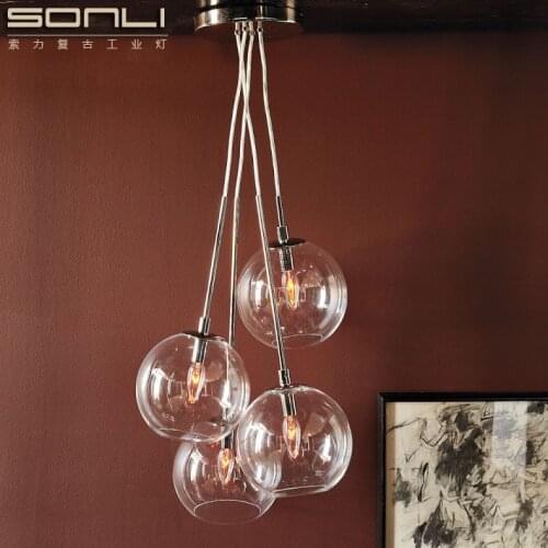 Modern style living room bedroom minimalist restaurant pendant light Nordic clothing decoration glass ball pendant lamp