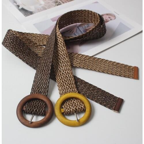 Belts For Women Vintage Boho Casual Braided Waistband for Dress Summer Fashion Cummerbund Waist Belts Ladies Female