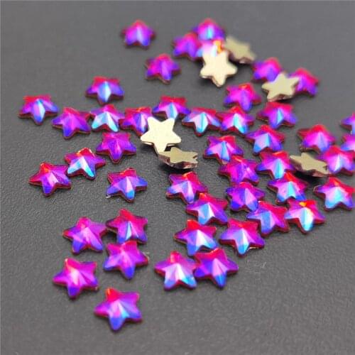 Swarovsky 50Pcs 7mm Crystal star flat back Nail Art Decorations Gem Stones For DIY Nails Rhinestone Decoration Nail Jewelry