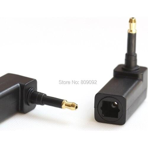 Toslink Digital Optical Jack To 3.5mm Mini Plug 90 Degree Right angle mini toslink Audio Adapter for Macbook TV Box