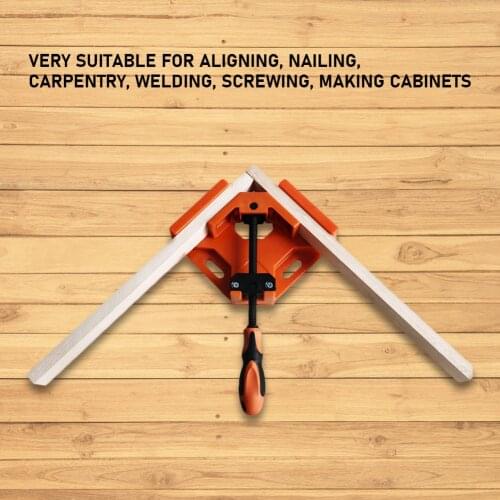 90 Degree Right Angle Clamp T-shaped Single Handle Picture Frame Corner Clips Non-slip Clamping Tools for Aligning