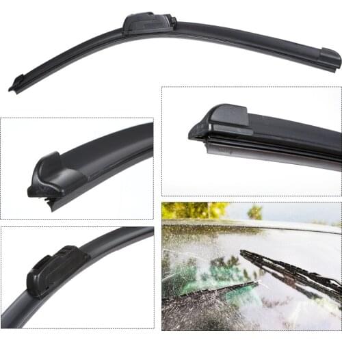 Universal U-type Soft Frameless Bracketless Rubber Car Windshield Wiper Blade 14" 16” 17” 18” 19” 20” 21” 22” 24” 26