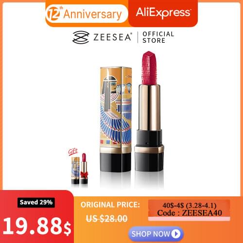 ZEESEA Egypt 10 Colors Lipstick Long Lasting Waterproof Nutritious Moisture Velvet Matt Nude Make Up Lip Gloss