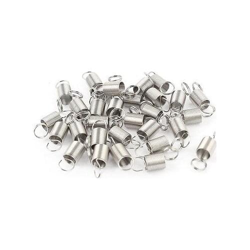 0.018" Wire Dia 0.24" OD 0.28" Long Tension Coil Extension Spring Hook 30Pcs