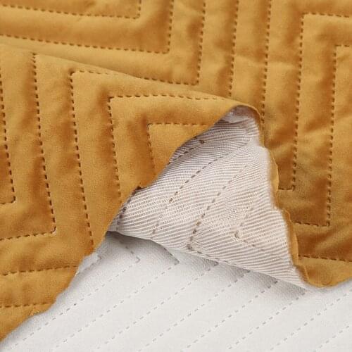 1.5m*1m Embossed Fabric Geometric Printing Cotton Lining Fabric for DIY Sewing Winter Coat Lining Curtain Sofa Pillow Luggage