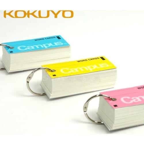 3 Pcs/lot Guoyu Kokuyo Creative Stationery Blank English Word Card Pocket Notebook Portable Loose Leaf Coil Book
