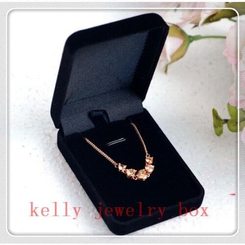 40pcs/lot Black Velvet Jewelry Box Earrings Pendant Display Packaging Box Cute Necklace Gift Box,Can Print Logo For 680pcs Boxes