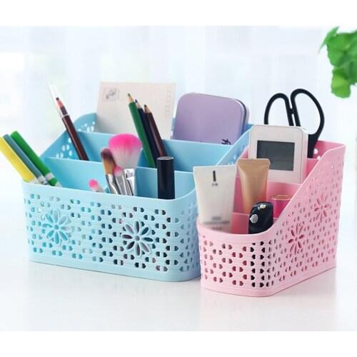 5 Grids Desktop Plastic Desktop Cosmetic Box With Small Drawer Multifunctional Jewelry Box Storage Box Desk Storage