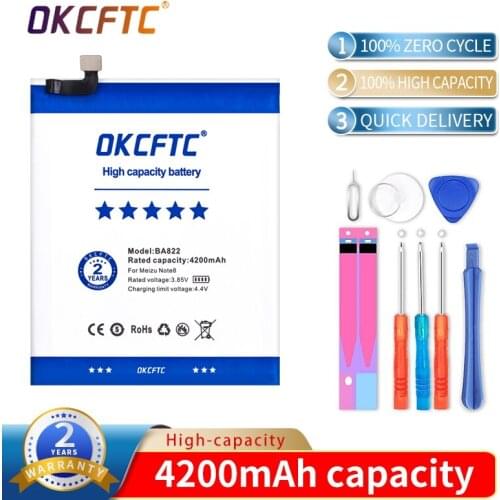 4200mAh BA822 Battery For Meizu Note 8 Note8 M822H M822Q Mobile Phone Batteries