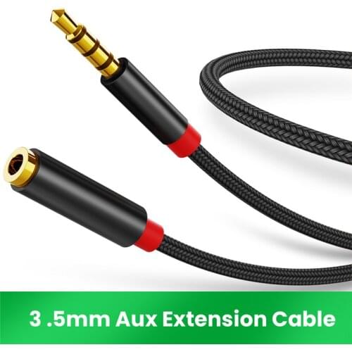 AUX 3.5mm Jack Audio Extension Cable with Microphone Stereo 3.5 Audio Adapter For Phone Headset MP3 Player PC Extender Cable