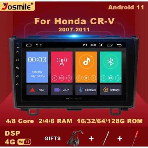 2 din Android 11 Car Radio For Honda CR-V 3 RE CRV 2007-2011 Multimedia Player StereoAI Voice Control Bulit in Carplay 6GB 128GB